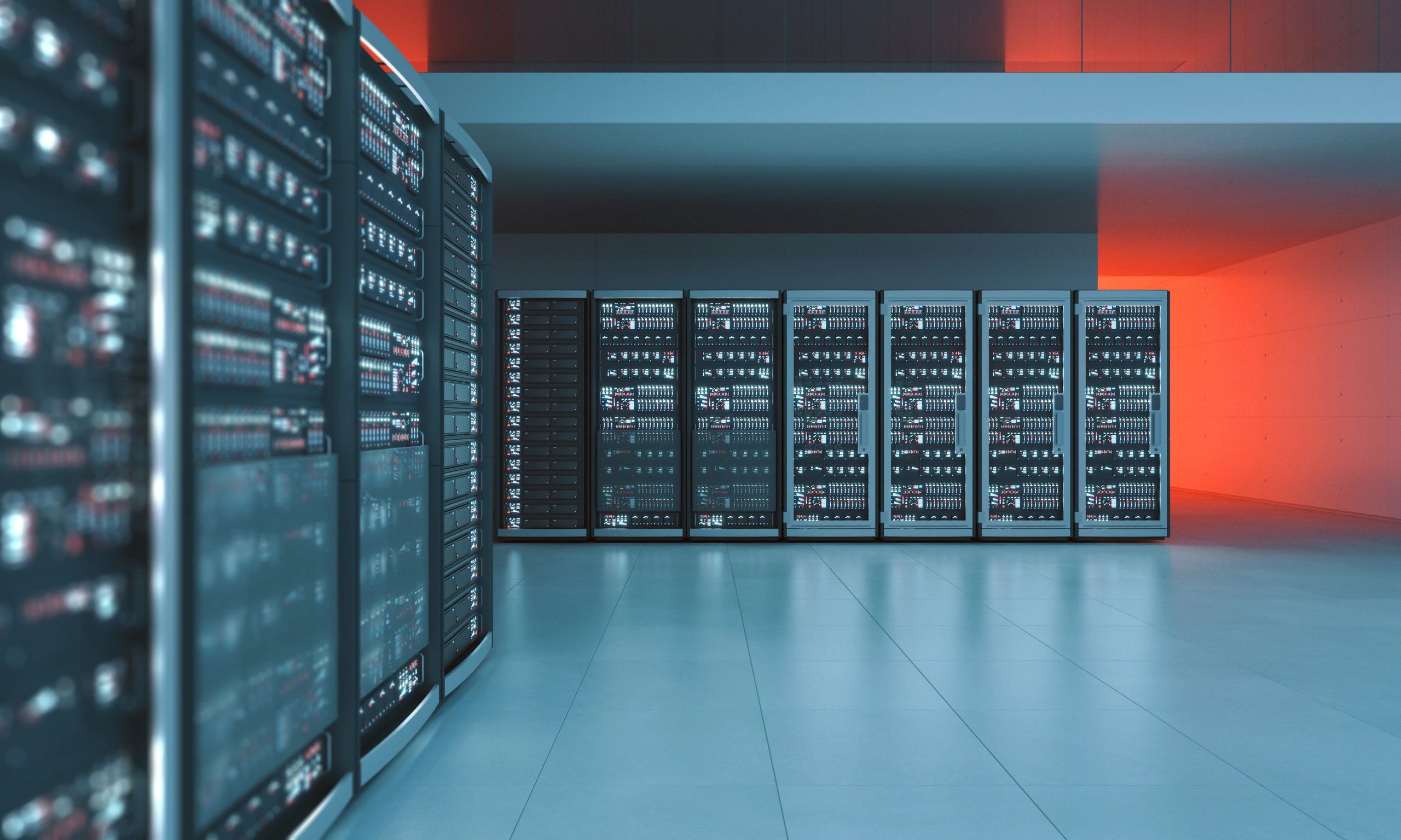 Server infrastructure representing managed IT services